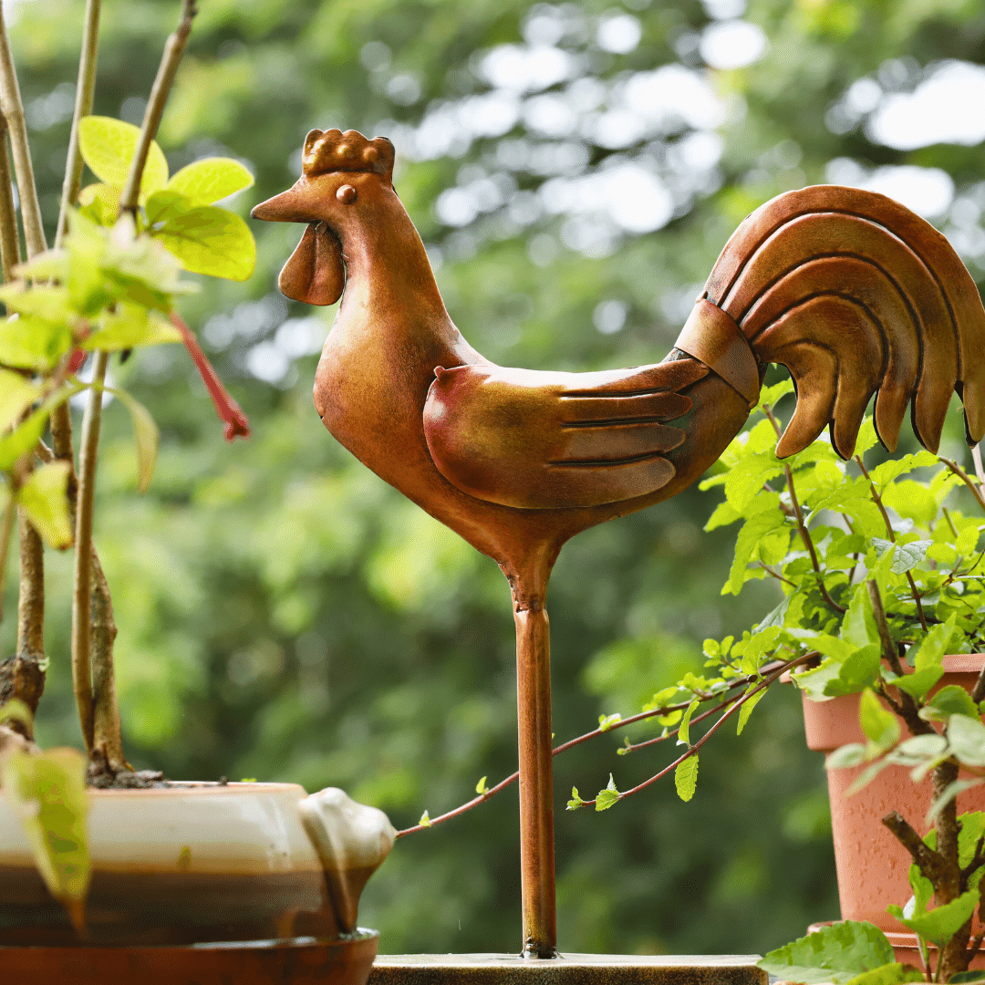 Garden Roster Hand made metal rooster for garden décor/ outdoors - Parodarsh